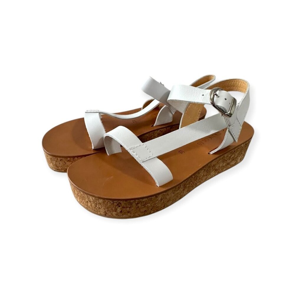 K. Jacques Senet Sport Wedge Sandal, White, Size 39EU, New in Box